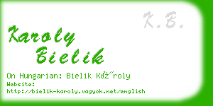 karoly bielik business card